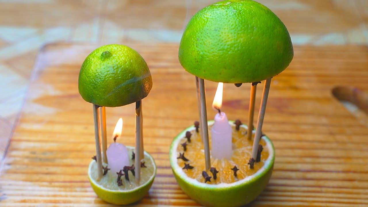 lemon on candle